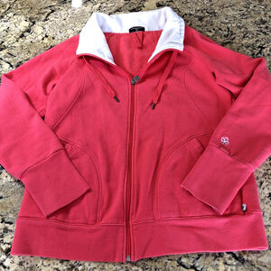 Size Large Tuff Athletics Full Zip Women’s Sweater Cuff Thumb Holes Pockets CN